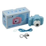 Câmera Filmadora Digital Brinquedo Azul Fotografa E Filma