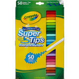 50 Marcadores Super Tips Lavables Lettering Delgados Crayola