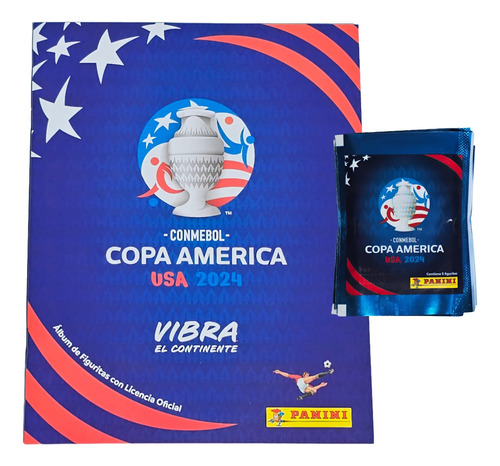 Figuritas Copa America 2024 Panini Album + 10 Sobres Fs