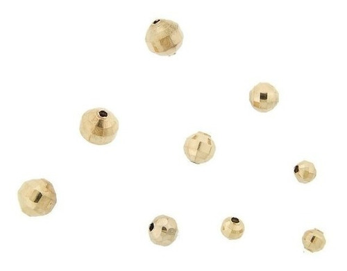 Bola Facetada 8mm Chapa De Oro 14k Bisutería Pulseras 10gr