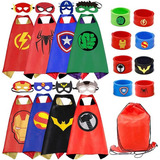 Niños Se Visten Pcs Superheroes Capas De Ajuste Y Slap...