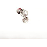 Aros Argollas Plata 925 Con Circulo Facetado Con Cubic 