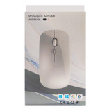 Mouse Óptico Recarregável Branco Para Celular Pc Tablet