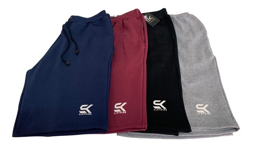 Kit 4 Bermuda Shorts Moletom Plus Size Tamanho Especial