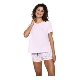 Pijama Dama Short Manga Corta Algodón Tops Bottoms 27907