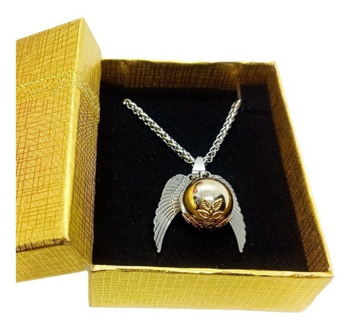 Collar Cadena Acero Quirurgico Dije Snitch Dorada Quidditch