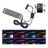 Tiras 48 Led Rgb Interior Control Remoto Luz Para Auto