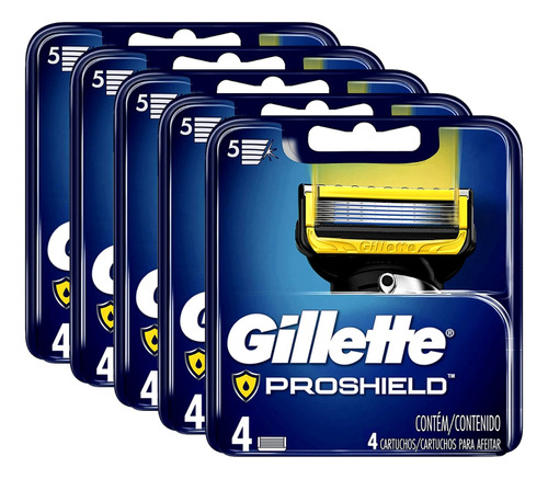 Carga Refil Gillette Fusion Proshield 5 - 20 Cartuchos