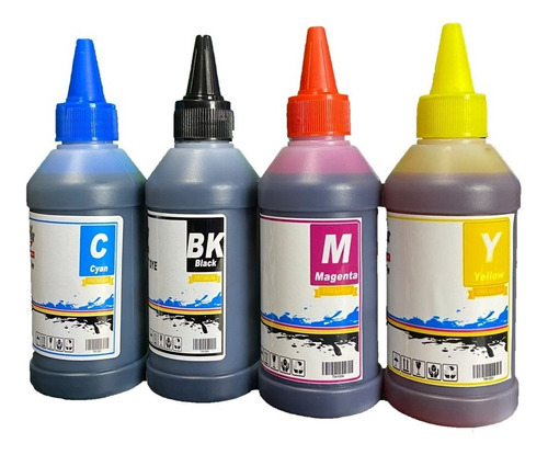 Pack De Tinta Para Papel Couche 100ml X Color (4 Colores)