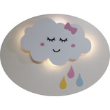 Decoração Nuvem Luz Led Luminária Com Gotas Chuva De Amor.