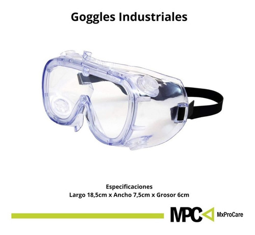 Goggle Nuevo Seguridad Industrial Proteccion 50pz