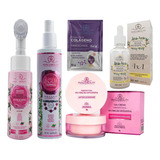 Kit Skincare Rosa Mosqueta Serum Limpeza Pele Sensivel Seca