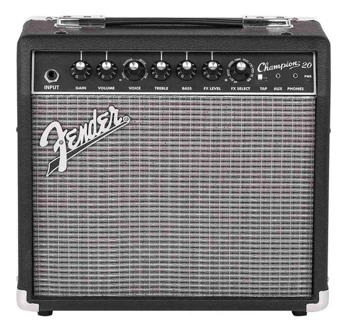 Amplificador Fender Champion Series 20 Para Guitarra De 20w Color Negro/plata 120v