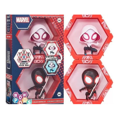 Figura Coleccionable Marvel Wow Pods Ghost Spider y Miles Morales con Luz | Meses sin interés