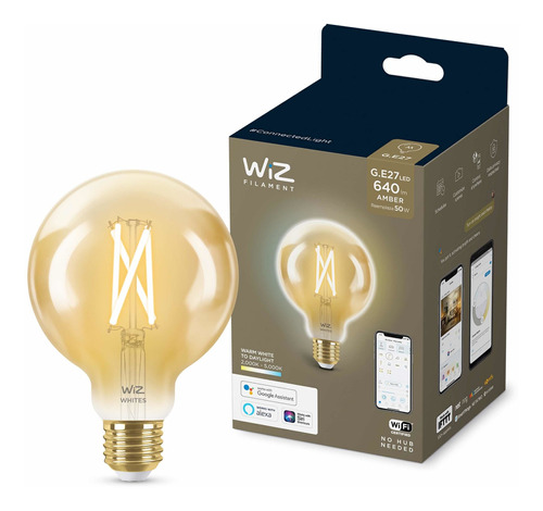 Wiz Filamento Globo Gold E27 Wi-fi G95 Cálido-frio Matter