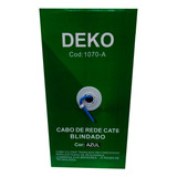 Cabo De Rede Lan Cat6 305 Metros Azul Blindado Deko