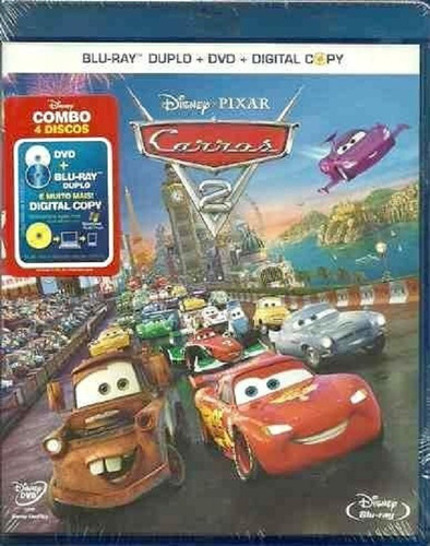 Carros 2  Bluray Duplo + Dvd + Cópia Digital 4 Discos