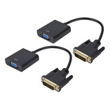 2×conversor Adaptador Dvi-d 24+1 Macho P/ Vga 15 Pinos Fêmea