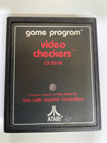 Cartucho Atari 2600. Video Checkers