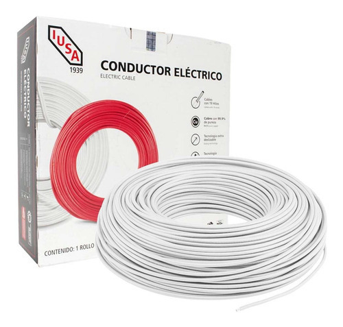 Alambre Thw-ls/thhw-ls Ce Rohs 14 Awg En Caja Color Blanco