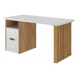 Mesa Escrivaninha Florence 2 Gavetas Branco/olmo - Artany