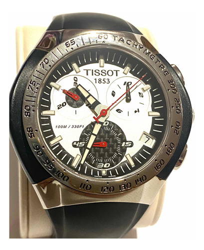 Reloj Tissot T-tracx Cronógrafo Cuarzo De Caucho (t010417a)