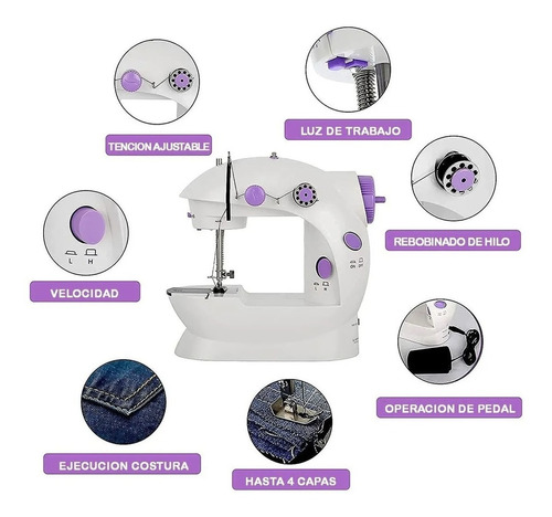 Mini Maquina De Coser Portátil Sewing Machine 4in1
