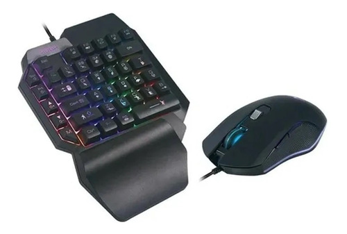 Kit Teclado Una Mano + Mouse Noga Nkb-ak75 Rgb Apoya Muñeca