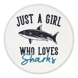 Just Girl Who Loves Sharks Mouse Pad 7.9 X 7.9 Inch,fun...