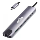 Hub Adaptador Macbook 8-1 Largo Hdmi-sd-micro-rj45-usb3.0-tc