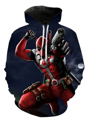Sudadera Con Capucha Para Hombre Con Estampado 3d Deadpool