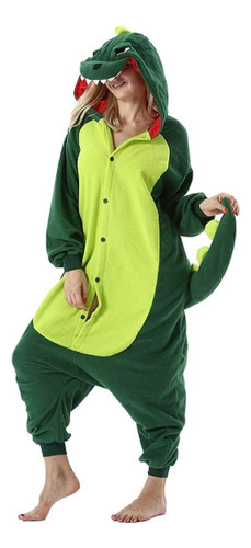 Pijama Importado Dinosaurio Verde 12809 Adultos S- M- L- Xl