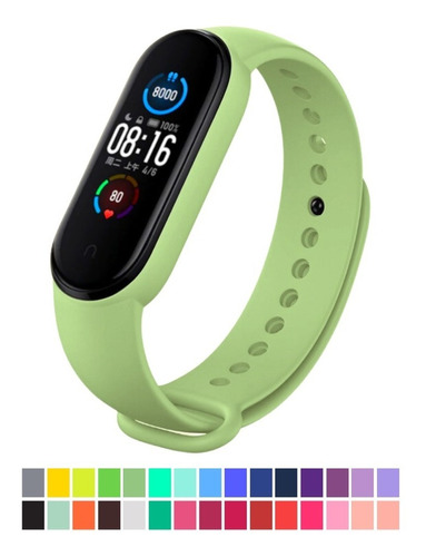 Pulseira Colorida Silicone Compatível Com Xiaomi Mi Band 5/6