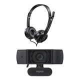 Kit Webcam Rapoo 720p E Headset Rapoo Usb - Ra0200k