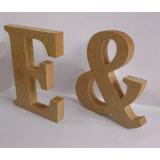 Kit 3 Letras 20cm X 15mm - Mdf Cru - Festa Decoração