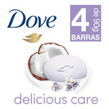 Jabón En Barra Dove Delicious Care Leche De Coco De 360g