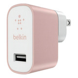 Cargador De Pared Usb-a Belkin Mixit Metalico 2.4 Amp / 12w Color Rosa