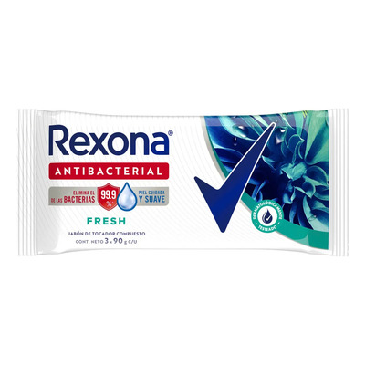Jabon Tocador Antibac Fresh Rexona 3 X 90 Grs | MercadoLibre