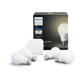 Philips Hue Blanca Smart Kit De Inicio Del Bulbo (4 A19 Bulb