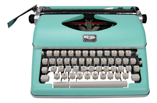 Maquina De Escribir Classic Royal Teclado Completo Verde