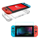 Capa Case Protetor Tpu Para Nintendo Switch + Vidro 9h