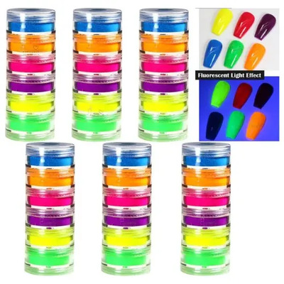  Pigmentos Uñas Neón Sombras Para Ojos Maquillaje 6 Torres | MercadoLibre