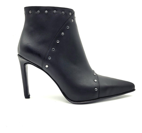 Botas Mujer Cuero Premium Gamuza Botinetas Taco Tachas