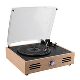 Tocadisco Bluetooth Gadnic Vinilo Vintage Aux 2 Puas Color Marrón Claro