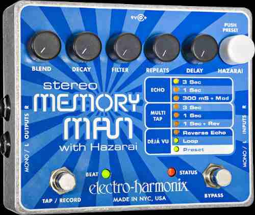 Electro Harmonix Memory Man Stereo With Hazarai Delay Looper