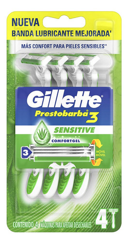 Gillette Prestobarba3 Sensitive - 4 - Unidad - 1
