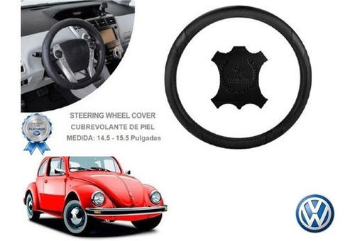 Funda Cubrevolante Negro Piel Vw Vocho 1976