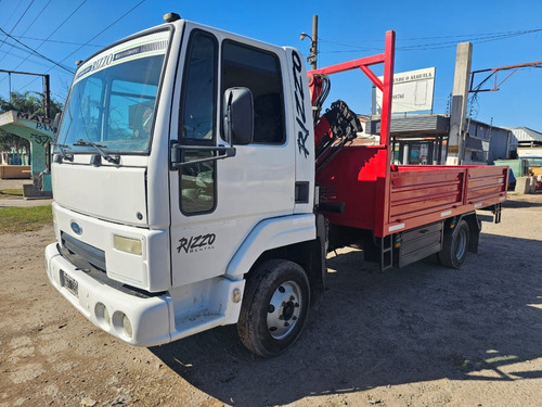 Camión Con Hidrogrúa, Caja Playa Y Postera Marca Ford 