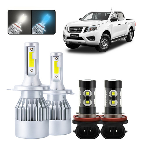 Kit De Focos Led H4 H11 Para Nissan Np300 2017 2018 2019