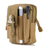 Morral Táctico Militar Molle Riñonera Funda Celular Caqui